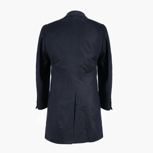 SUITSUPPLY Pure Wool Navy Overcoat Vicenza Int J4611 USA 38 Free CANALI Silk Tie - Picture 2 of 16